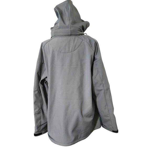 Clique Gray Hooded Softshell Jacket XXXL Waterproof Windproof Outdoor Wear - Picture 3 of 9